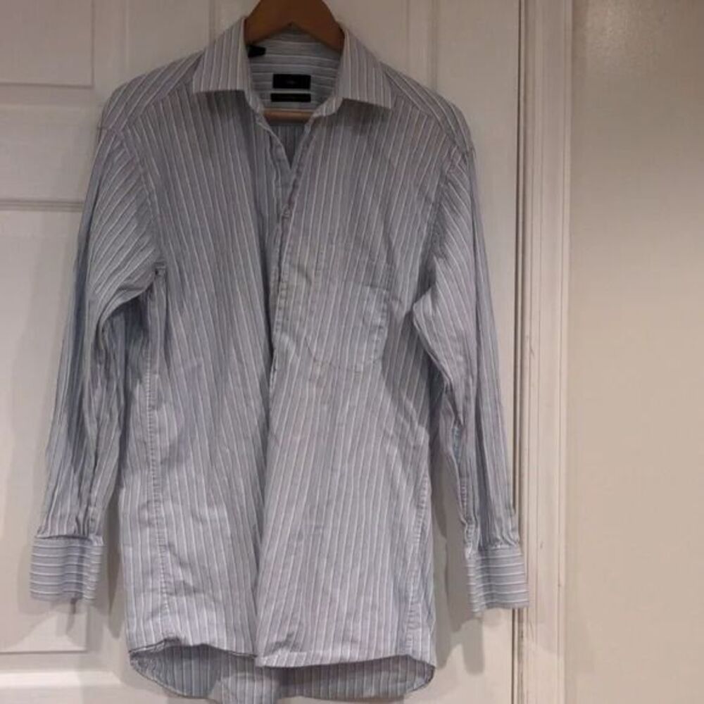 Long sleeve button down‎ men's 16.5 32/33 alara 2 ply Egyptian cotton